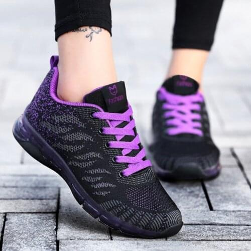 Fashion Sneakers Women Outdoor Sport Running Shoes Breathable Air Cushion Walking Jogging Working Flat Ultralight Gym Shoe