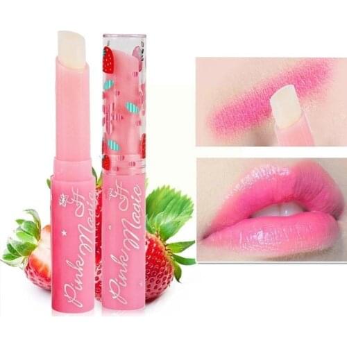 Natural Strawberry Essence Temperature Balm Stick Nourishing Long Lip Changed Seeds To Plant Garden Flower