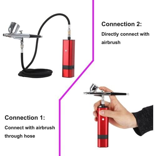 Cheap Airbrush Kit with Dual Action Gravity Type Spray Gun for Art Model Body Paint Artist Makeup Nail Tattoos Cake Tools