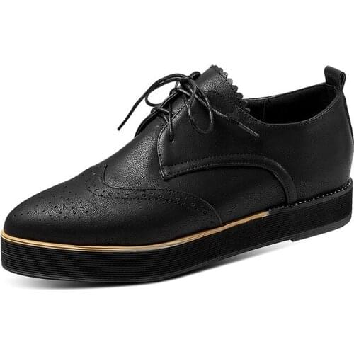 Institute of 19 years spring wind new comfortable thick bottom pointed 28-52 super small yards lace-up shoes