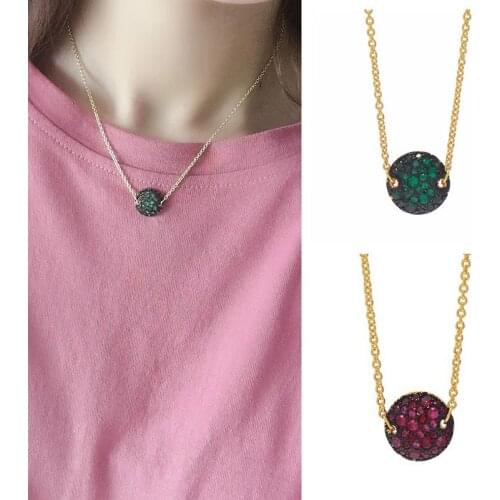 OL Style Fashion Charm Chains Necklace High Quality Beehive Style Parquet Original Crystal Pendant Necklace for Women