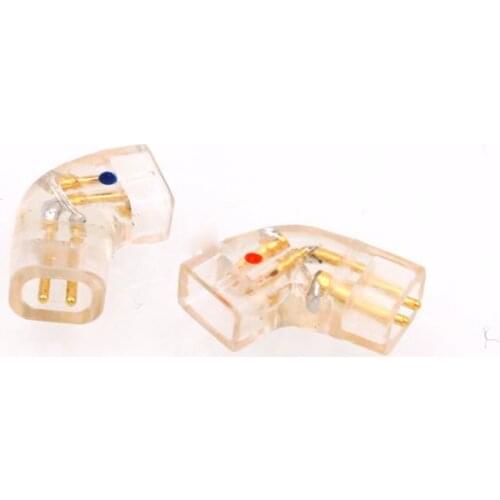 Pair Gold Plated QDC Headphone Plug for QDC Male to MMCX 0.78mm Female Converter Adapter