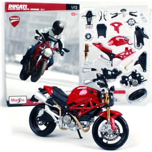 Maisto 1:12 Ducati Monster 696 Assembly DIY MOTORCYCLE BIKE Model Collection Kids Gifts Original Box