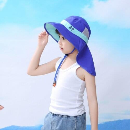 Wide Brim Children Sun Hat Kids Bucket Cap Summer Beach Girls Travel Outdoor Cute Casual Sun Hats