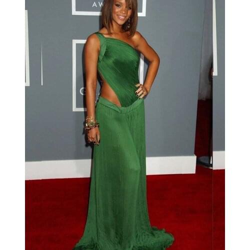 Sexy One Shoulder Chiffon Long Prom Gown Unique Design Back Evening Dress for Wedding Party Custom Made