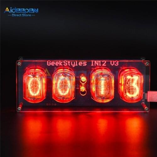 Micro USB IN12 IN-12 PCBA Glow Tube DIY Retro Clock Module Nixie Tube Micro USB 5V 1A Digital LED Clock Circuit Board PCBA DIY