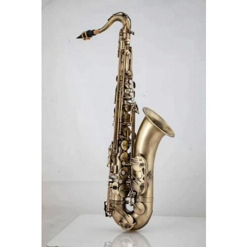 Upscale Antique Copper Bb Tenor Saxophone Sax Brass Body Keys Woodwind Instrument with Carry Case Sax Neck Straps