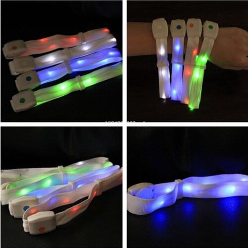 200pcs Led Bracelet +1pcs Remote Control Illuminated Nylon Bangles Bracelets for Party Flashing Led Bracelet Remote Control