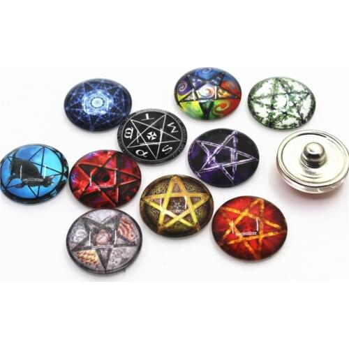 2018 New Arrive 10pcs/lot Mix Random Star Snap Buttons fit 18mm Ginger snap Button Bracelet Pendant DIY Snap Jewelry Charms