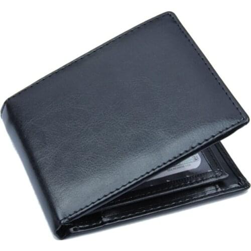 2021 New Men PU Leather Short Wallet ID Credit Card Holder Vintage Bifold Pocket Change Coin Business Purse