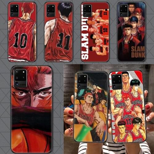 SLAM DUNK Anime Phone case For Samsung Galaxy Note 4 8 9 10 20 S8 S9 S10 S10E S20 Plus UITRA Ultra black trend coque soft