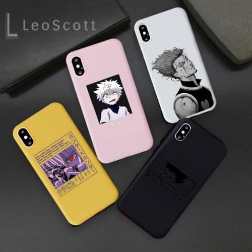 Hunter X hunter Killua GON anime Phone Case Candy Color for iPhone 11 12 mini pro XS MAX 8 7 6 6S Plus X 5S SE 2020 XR coque