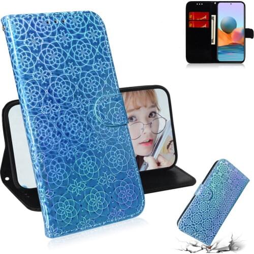 Flower PU Leather Case for Xiaomi Remi Note 10 Pro Redmi K40 Flip Wallet Card straps Cover For Redmi Note 9T 9 Pro 5G 8 Pro
