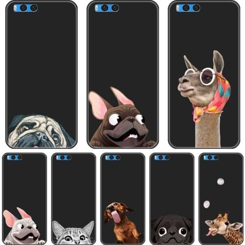 TPU Back Cover For Xiaomi Mi Max 1 2 3 Pug Dog Cat Alpaca Kawaii Cute Soft Silicone Phone Case For Xiaomi Mi Note Mix 1 2 2S 3