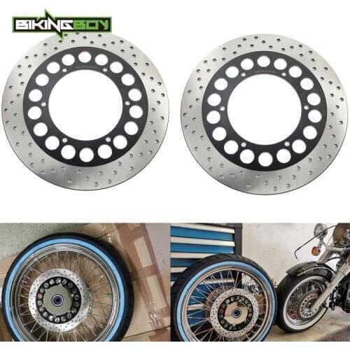 BIKINGBOY Front Brake Discs Disks Rotors XVS 1100 Dragstar 99-06 XVS 1100 V-Star Classic 00-09 Custom Midnight Silverado 03 04