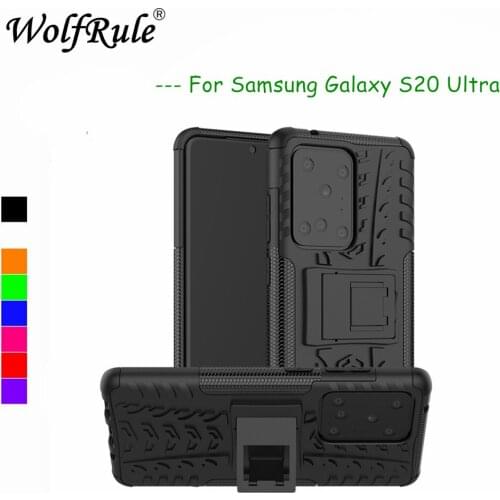 For Samsung Galaxy S20 Ultra Cover For Samsung S20 Ultra Dual Layer Armor Silicone Back Case For Samsung S20 Ultra Holder Stand