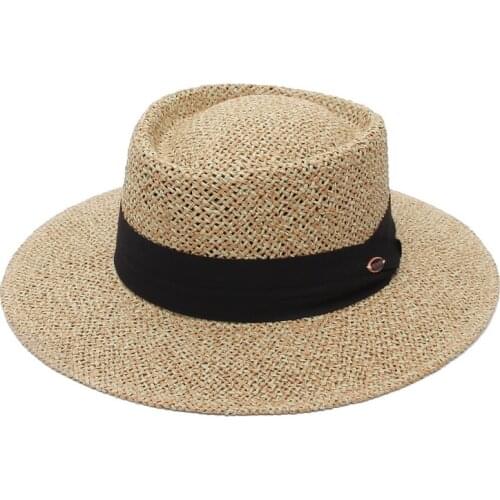 GEMVIE New Fashion Spring Summer Wide Brim Paper Summer Hat For Women Straw Hat Panama Cap Sun Hat