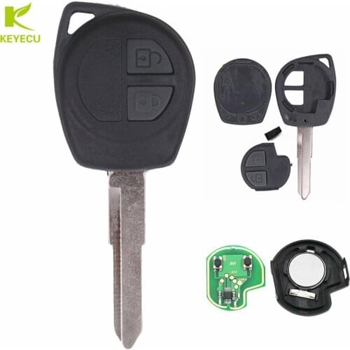 KEYECU 2 Button Complete New Remote Key Fob 315MHz ID46 for SUZUKI Swift 2005-2010 Uncut Blade HU87