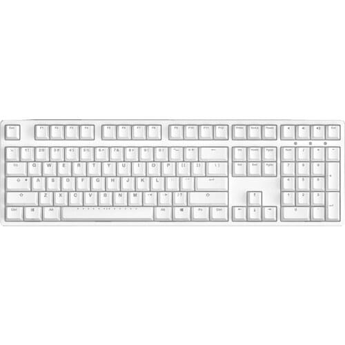 108 Key White Double Shot PBT Keycap Set Shine Through Backlit Key Caps For Ducky IKBC Varmilo Fully Size 108 Keys Mech Keyboard