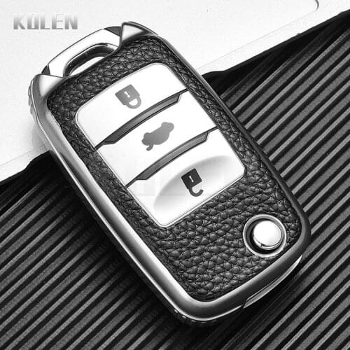 TPU Leather Type Car Key Case Cover Fob For Changan CS15 CS35 CS75 V3 V5 V7 Oushang A600 A800 Protector Shell Accessories