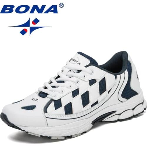 BONA 2021 New Designers Trendy Luxury Casual Shoes Men Breathable Leisure Sneakers Man Vulcanized Shoes Mansculino Walking Shoes