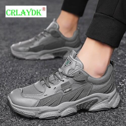 CRLAYDK Workout Shoes Men Breathable Mesh Comfortable Sneakers Boys Sport Running Walking Tennis Lace Up Zapatillas Deportiva