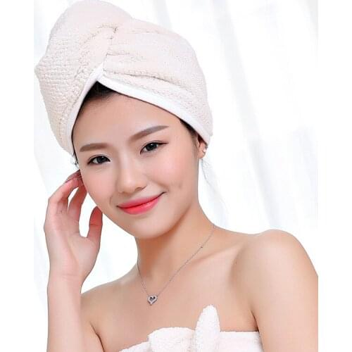 Microfiber Bath Towel Hair Dry Quick Drying Lady Bath towel soft shower cap hat for lady man Turban Head Wrap Bathing Tools