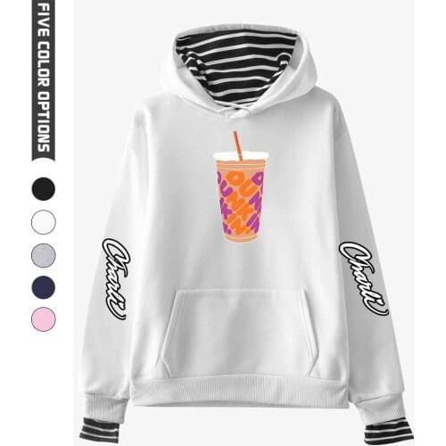 Fashion Design Charli Damelio Sweatshirt Hoodie Women Fake Two Piece Sweatshirt Girls Kpop Pullover Charli Damelio Merch Clothes