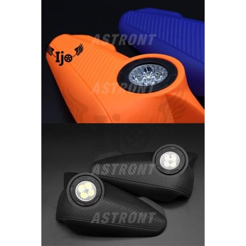 Top quality moto protection indicator flashers motorcycle handguard for KTM motorbike hand shiled with LED turn signal light