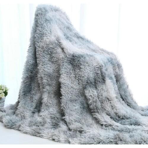 Super Soft throw blanket Elegant Cozy With Fluffy Throw Blanket Bed Sofa Bedspread Long Shaggy Warm Bedding Sheet winter blanket