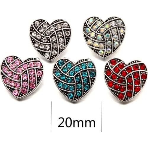 Wholesale w275 flowers 18mm rhinestone metal snap button for Bracelet Necklace Jewelry For Women jewelry Fashion accessories