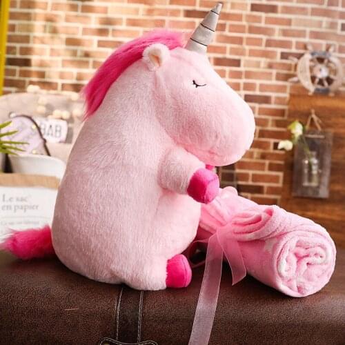 Kawaii unicorn pillow cushion cartoon rainbow unicorn stuffed plush toy nordic decoration home for children Christmas gifts