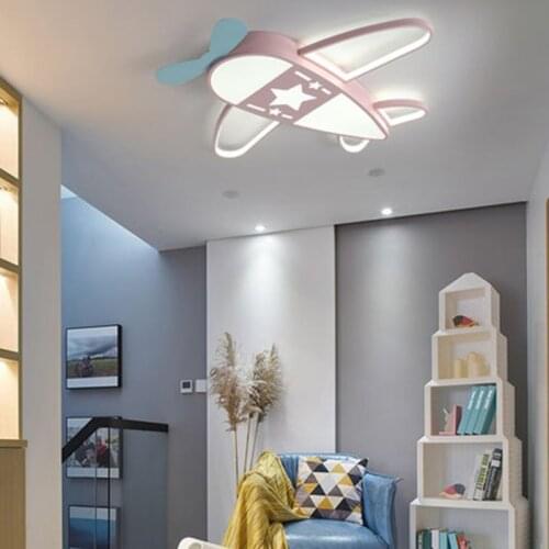 Modern LED Ceiling Light Fixtures with Remote Control Scandinavian Pink Blue Ceiling Lamp for Kids Room Girls Boys Child Bedroom