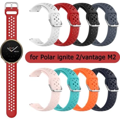 Watch Band For Polar Ignite 2 Vantage M M2 Wrist Strap For Polar Grit X Unite Bracelet 20/22 Universal Silicone breathable Loop