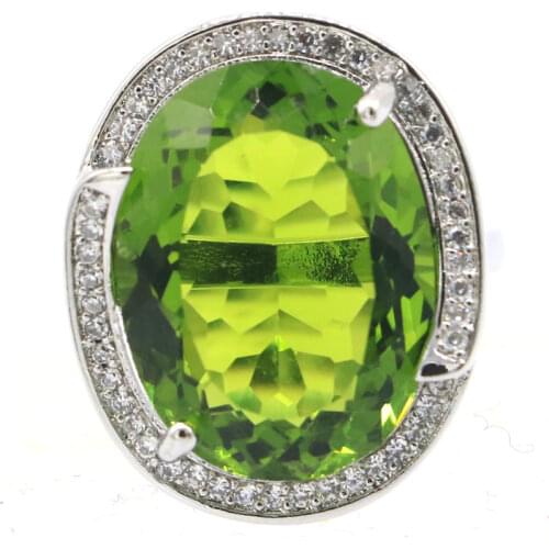 18x11mm 2021 New Arrival Created Mystic Topaz Blue Turquoise Cubic Zircon For Sister Silver Rings Daily Wear