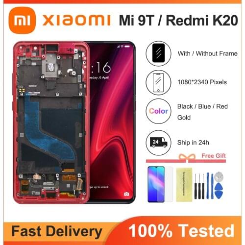 6.39" LCD Replacement for XiaoMi Mi 9T Screen Display Touch Digitizer with Frame for XiaoMi redmi K20 Pro K20 mi 9t pro lcd