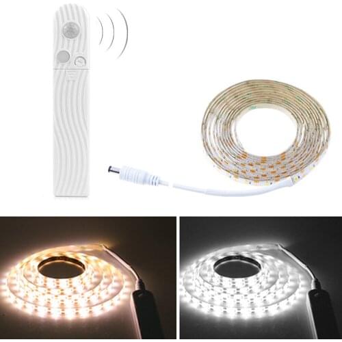 LED Cabinet Light Human Body Induction Battery Powered Motion Sensor crib Kitchen Bedroom Stairs Wardrobe Night Lamp 1m-3m Strip