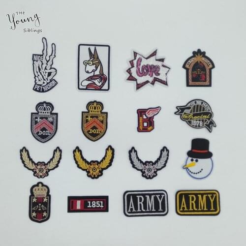 Embroidery Cartoon Iron on patch Sewing Applique Hot melt adhesive patch DIY Clothing Accessories Craft supplies Stickers Badges