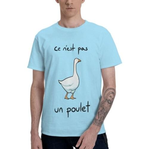 Funny Untitled Goose Game T-shirt Mens Novelty T Shirt Short Sleeve 100% Cotton Video game Tshirt Urban Tee Top