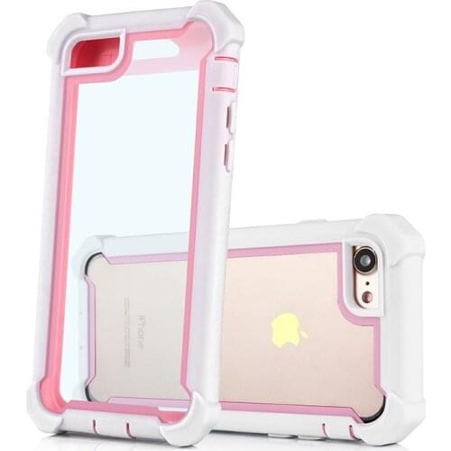 Front&Back 360 Protective Clear Cover Case For iPhone 6 8 7 Plus X XR XSMAX 6s Colorful TPU Bumper Hybrid Armor Mobile Phone Bag