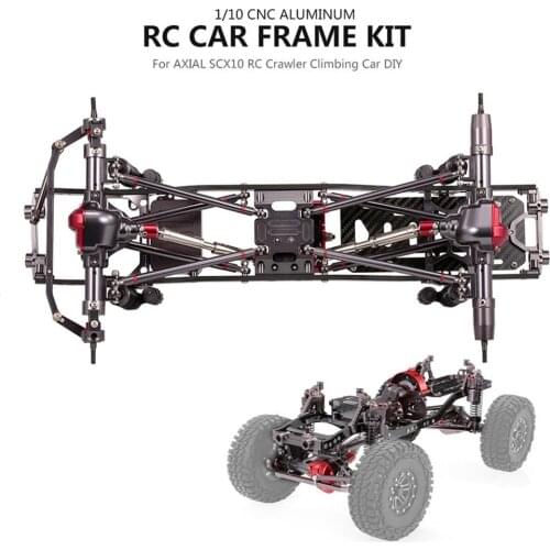 1/10 RC Crawler Metal Chassis Kit 313mm 12.3" Wheelbase With Metal Transmission Aluminium Axle Carbon Fiber Frame Rail