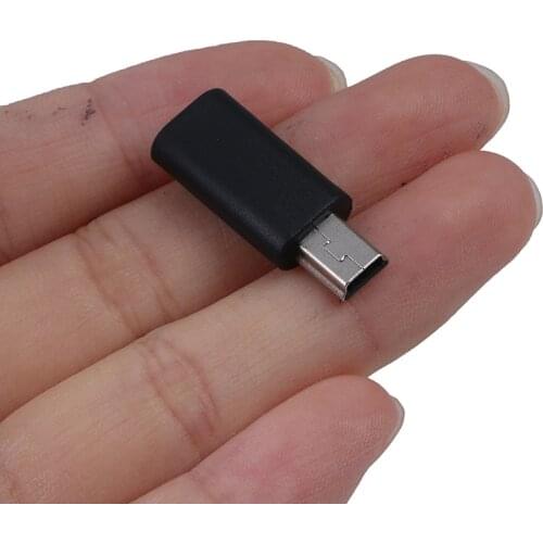 1Pc x Adapter Input Micro USB+Output Mini USB Micro USB Female to Mini USB Male