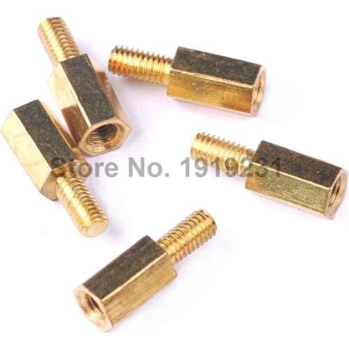 10PCS/LOT 8+6 Copper Pillars Height M3 (Thread 6 mm)