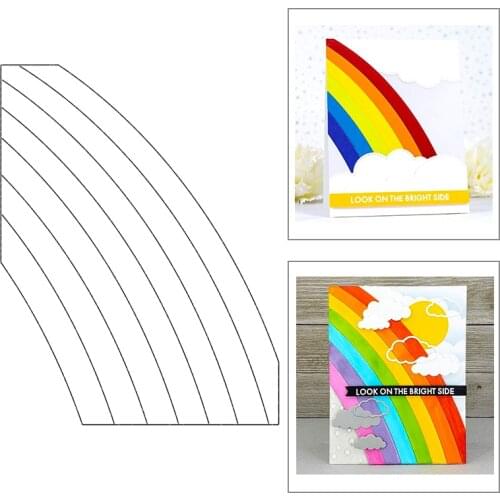 2020 New Rainbow Stripe Metal Cutting Dies For Cut Paper Crafts Making Background Scrapbooking Album Card no Clear Stamps Sets