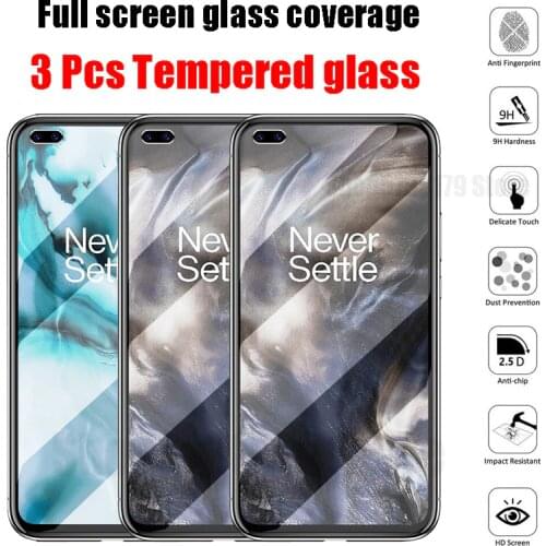 3Pcs Tempered Glass For OnePlus Nord Glass Screen Protector 9H Premium Tempered Glass For OnePlus 8 NORD Z 5G Protective Film