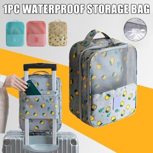 3 in 1 Travel Shoe Bag Convenient Waterproof Shoes Storage Pouch With Luggage Sleeve Holds 3 Pair of Shoes Travel Accessories