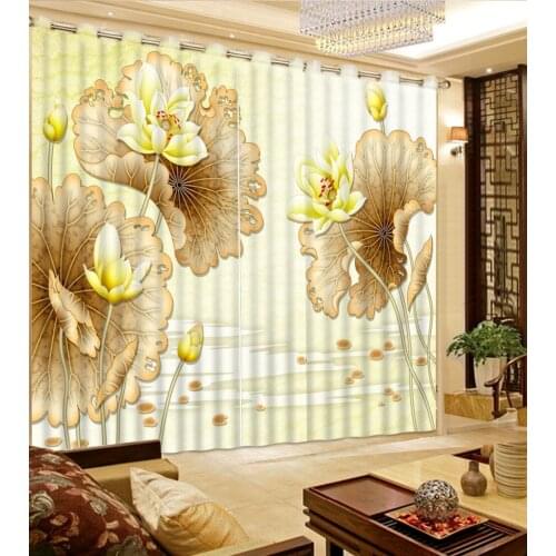 3d Curtains simple beauty 3d curtain Living room 3d window curtain painting