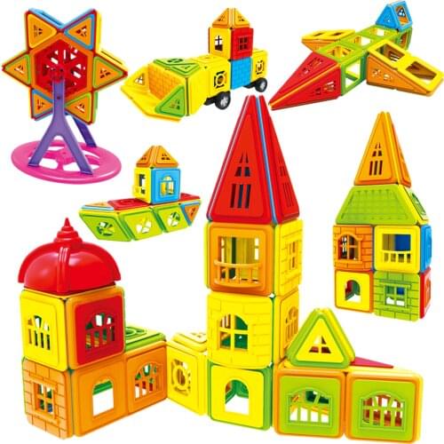 402PCS 3D DIY Magnetic Building Blocks Designer Construction Toys Set Model Magnet Educational Hobbies Toys or Children Gifts