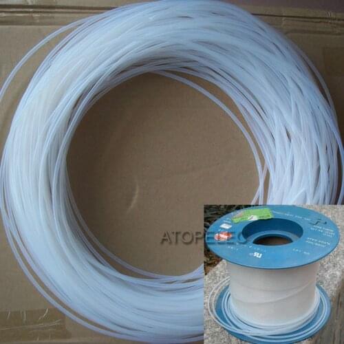 5M PTFE Tubing F4 Rigid Pipe 260Deg.C High Temperature ID 2.2mm/2.4mm/2.7mm/3mm/3.4mm/3.8mm Inner Diameter
