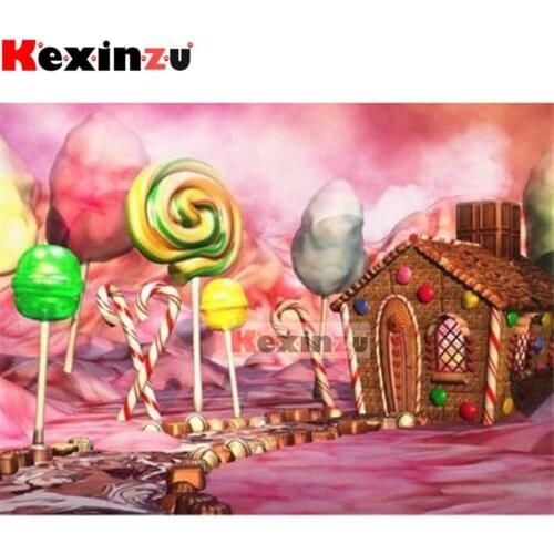 5D DIY Full Square/Round Drill Diamond Painting Kit "Candy World" Embroidery Mosaic Cross Stitch Stickers Decor Gift X0900
